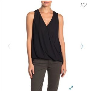 Lush Gathered Wrap Top Surplice Black Like New XS